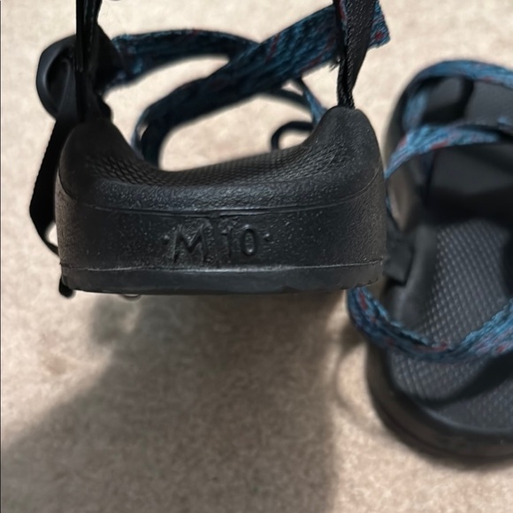 Chaco Black and Blue Sport Sandals with Adjustable Straps - Picture 4 of 6